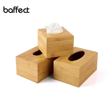 

Bamboo Tissue Box Rectangle Paper Container for Home Office Desktop Paper Towel Box Hotel Napkin Tissue Holder Case
