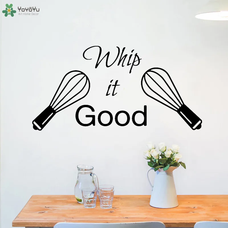 YOYOYU Wall Decal Kitchen Wall Stickers Quote Whip it Good Interior Art Design Dining Room Poster Cafe Window Home Decor CT651 YOYOYU Wall Decal Kitchen Wall Stickers Quote Whip it Good Interior Art Design Dining Room Poster Cafe Window Home Decor CT651