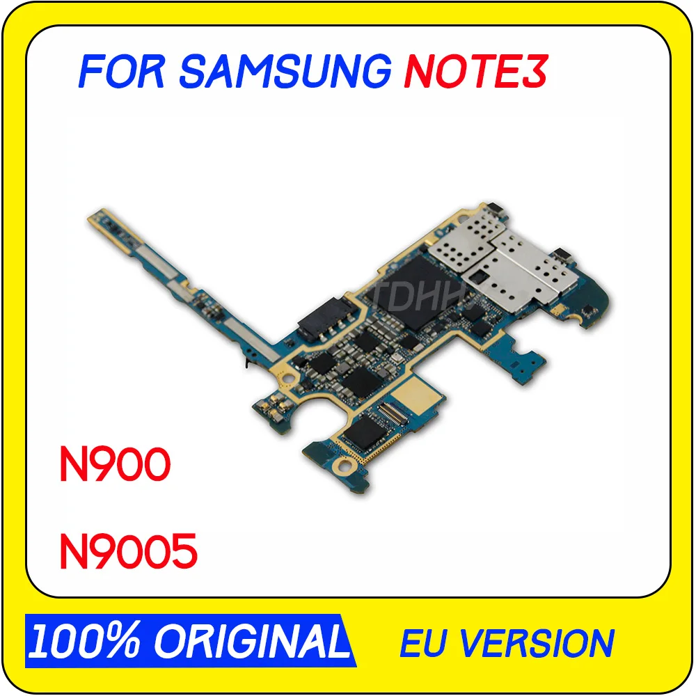 

Europe Version for Note 3 N900 Mainboard with Android System, 32gb Original unlocked for Samsung Galaxy Note 3 N9005 Motherboard