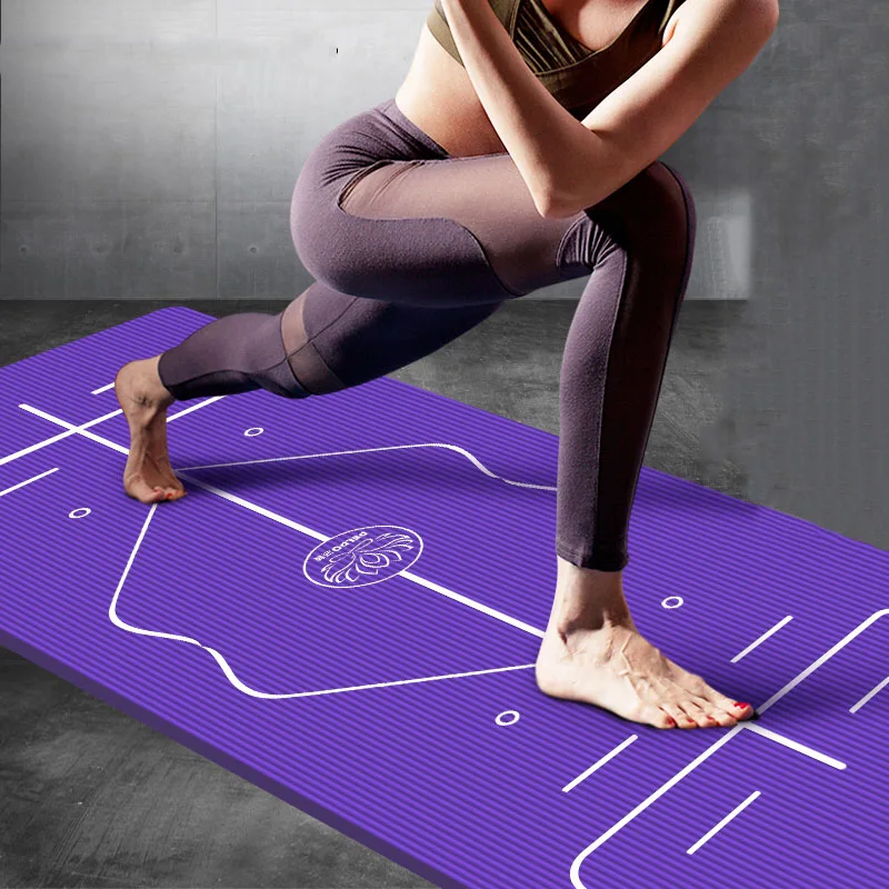 

Body Position Line 1850x800x100mm Yoga Mat Large For Any Yoga Poses Multifuctional Sports Pilates Gym Exercise Pad With Strap