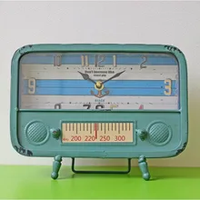 Reloj Pokich estilo europeo Retro Vintage Radio hierro sala de estar dormitorio Oficina reloj de péndulo decorado vintage