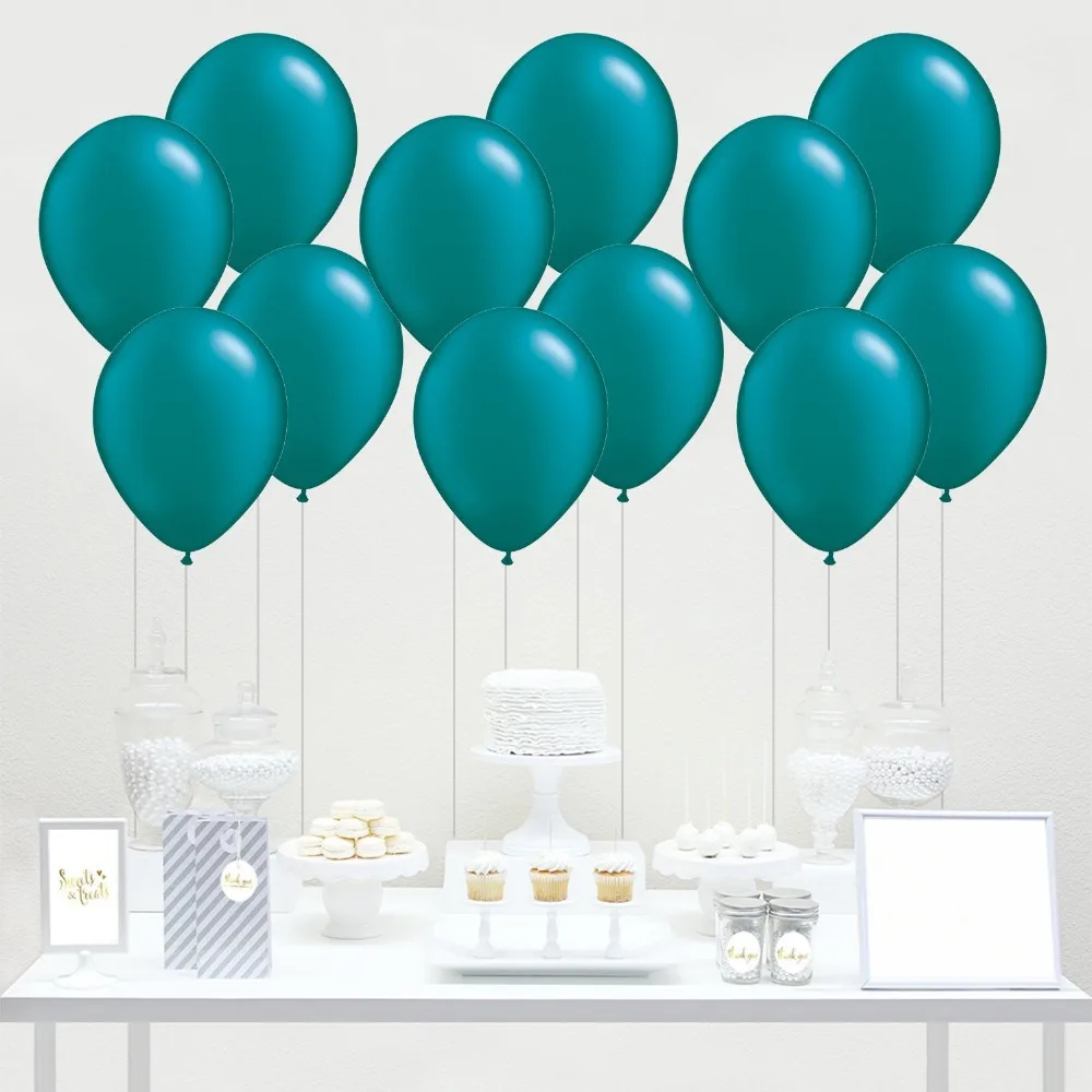 

50 Pack 10" Teal Latex Balloons Baby Shower Birthday Hen Party Wedding Neutral Decoration