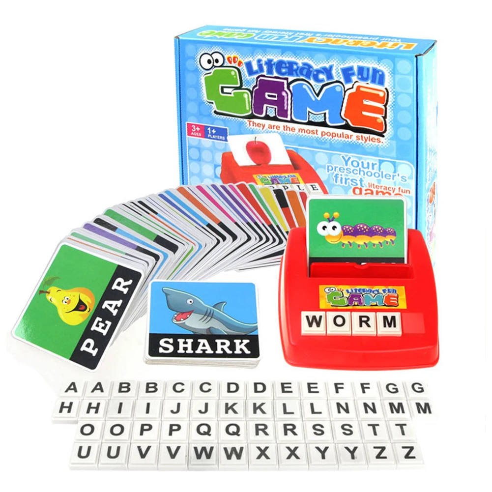 

Alphabet Letters Figure Spelling Games Cards English Word Children's Educational Literacy Fun Early Learning Toys