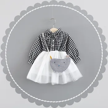 

Korean Girl's Plaid Dress Baby Princess Dress Children's Clothing Wholesale 0-3 Years A198