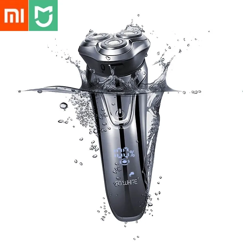 

XIAOMI SO WHITE Shaver Wireless 3D Smart Control USB Charging Electric Razor Shaver Blocking Protection IPX7 Waterproof for Men