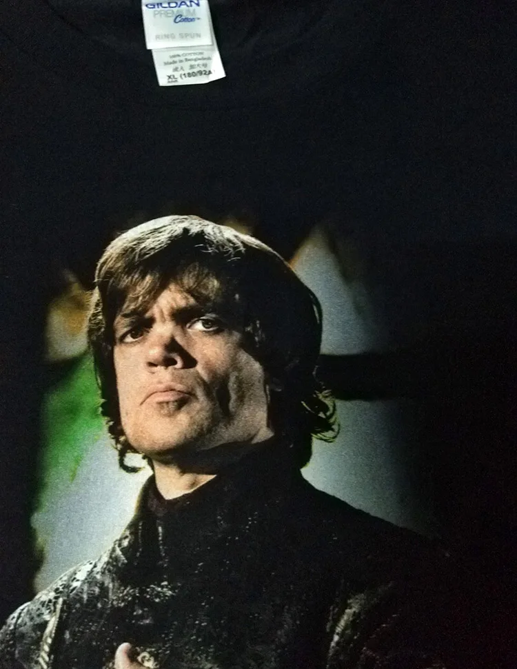 High-Q унисекс Япония Аниме Cos Игра престолов Tyrion Lannister хлопок Повседневная футболка Топ Игра престолов Tyrion футболка