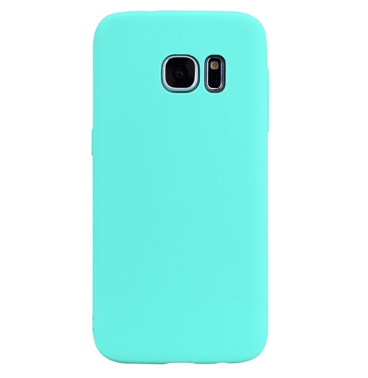 Candy Color Phone Case For Coque Samsung Galaxy S7 Soft Silicon TPU Back Cover For Etui Samsung S7 S 7 7S Back Cover