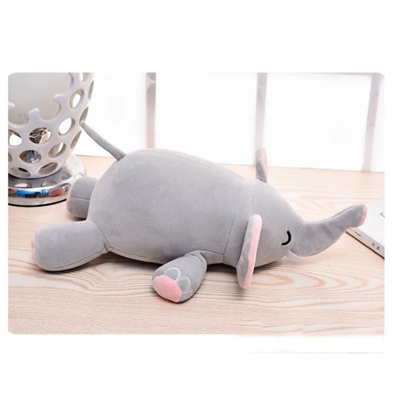 Bebecocoon Pink/Grey Elephant Plush U-shaped Neck Pillow Convertible Animal Stuffed Plush Toy Multifunctional Travel Cushion