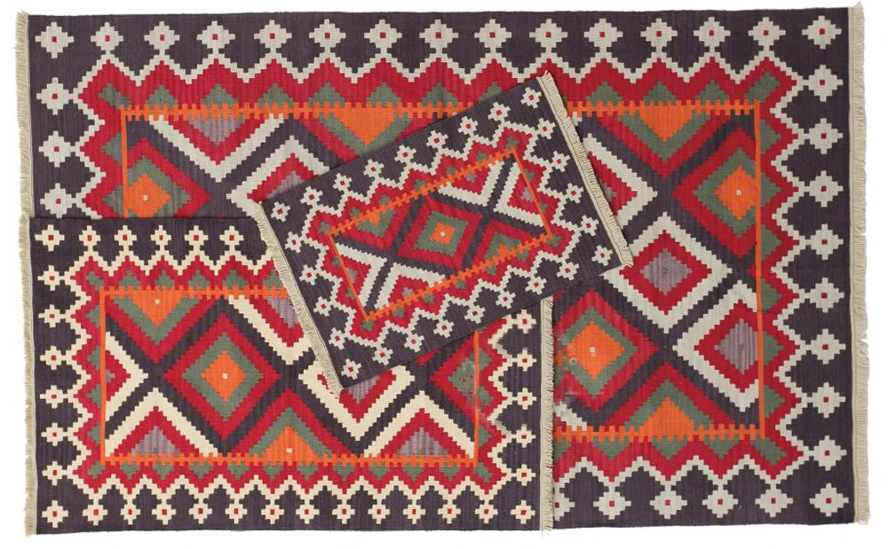 Килим шерсть ручной работы ковер геометрический индийский плед полосатый современный Гобелен Коврик дизайн богемный Iran стиль
