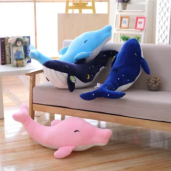 

Dolphin Whale Plush Toys Sky Series Stuffed Sea Animal Soft Doll 80cm Fish Plush Throw Pillow Toys For Children Birthday Gift
