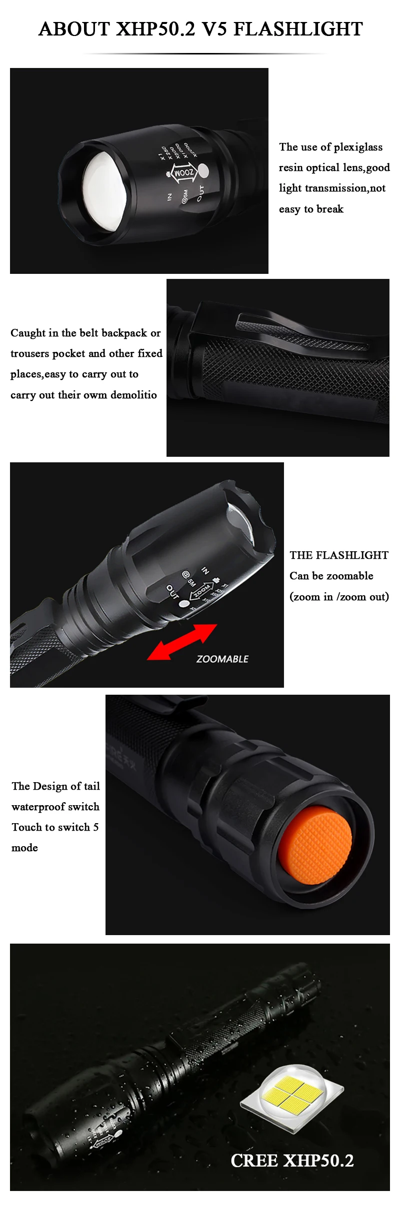 Litwod Z30P75S 50000 люмен XLamp XHP70.2 самый мощный фонарик usb Zoom СВЕТОДИОДНЫЙ Фонарь XHP50.2 18650 перезаряжаемый аккумулятор для охоты