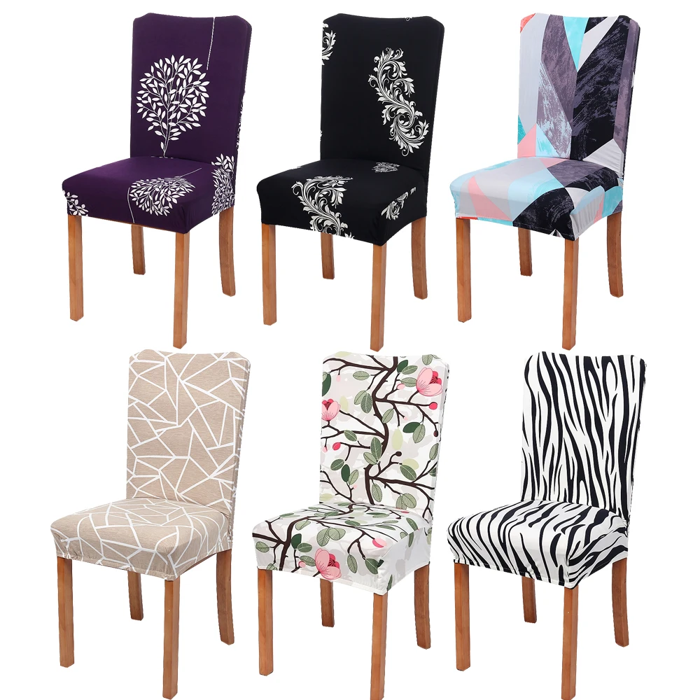 

1pc Spandex Elastic Chair Cover Protector Slipcover Universal Stretch Dining Chair Seat Cover Case for Kitchen Living Room