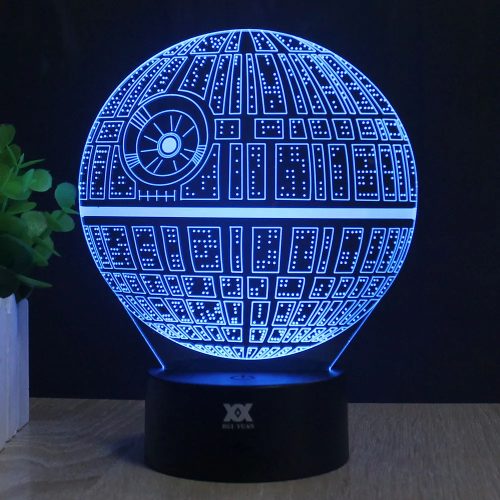 Звездные войны Звезда смерти лампа AT BB 8 3D LED Новинка ночные светильники USB