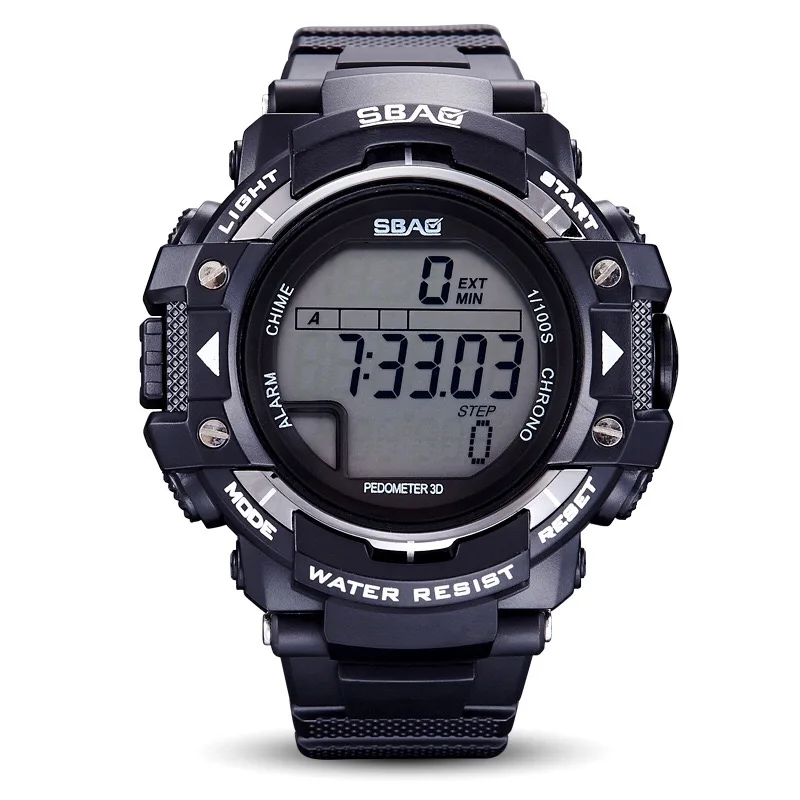 

Men's Digital Watch 30M Waterproof Pedometer Sports Watches Outdoor Running Military Electronic Wrist Watches