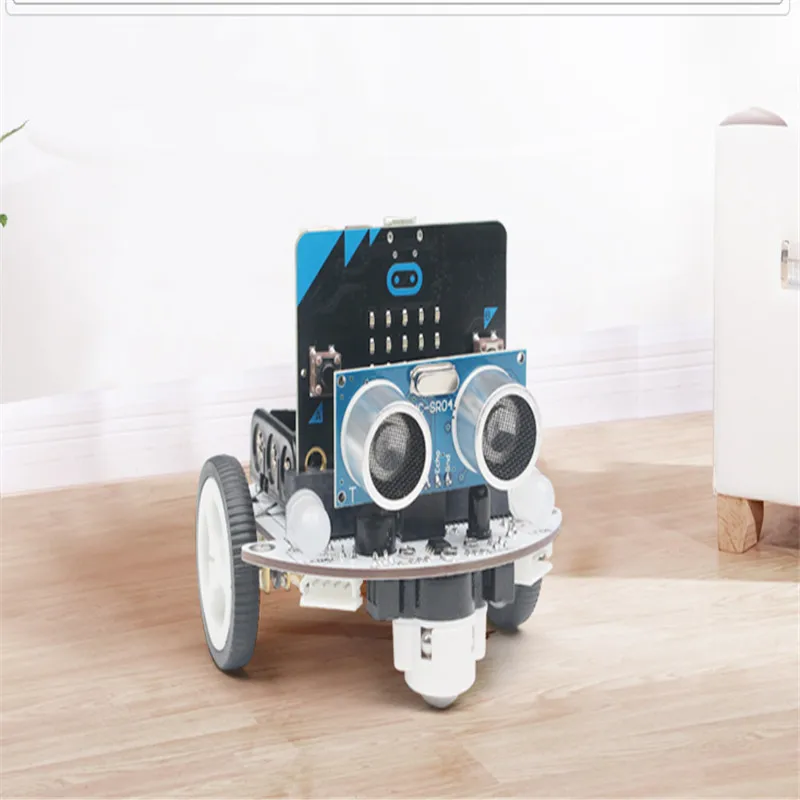 DIY microbot Программирование Робот-машина для программирования умный обучающий микробит Обучающий робот комплект совместим со всеми датчиками R