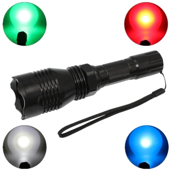 

Tactical Hunting Flashlight Green Light LED Flashlight XPE R2 LED Torch 18650 lanterna
