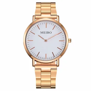 

MEIBO Brand Fashion Women Stainless Steel Ultra Thin Watches Ladies Dress Watch Casual Luxury Clock Relogio Feminino Hot