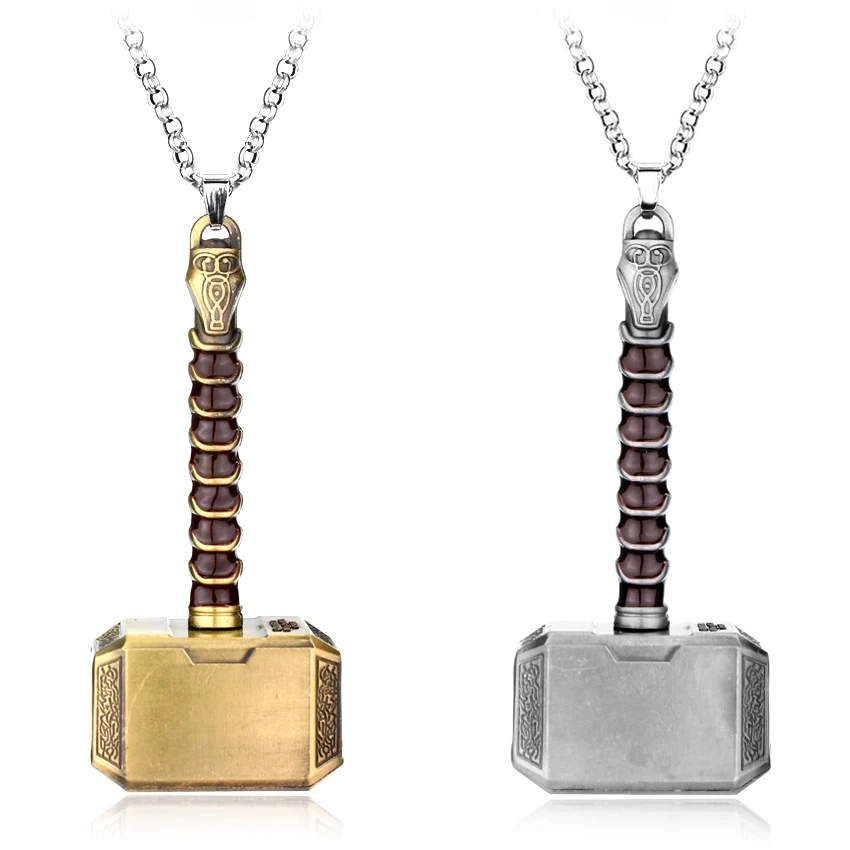 

Thor the dark world necklace vintage thor hammer necklace Mjolnir The Avengers necklace man and women necklace