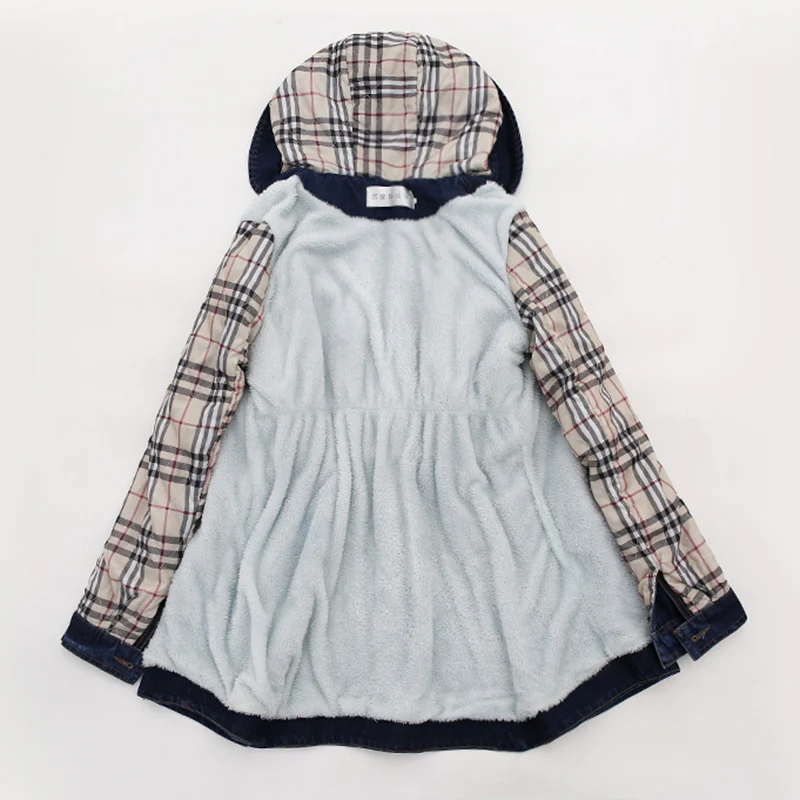 Новинка 2019 зимнее женское джинсовое пальто из овечьей шерсти очень теплая