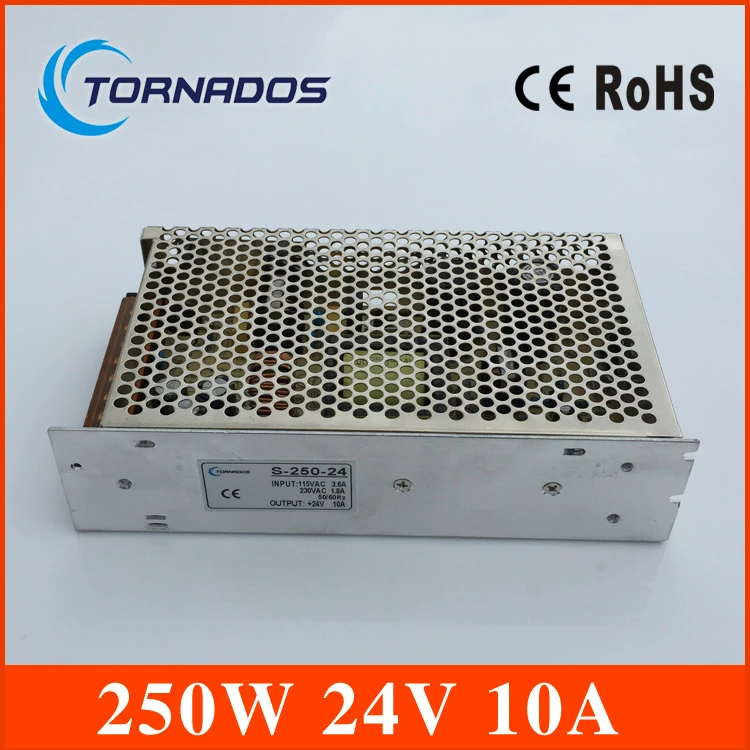 250W 24V 10A Single Output Switching power supply for LED Strip light AC to DC