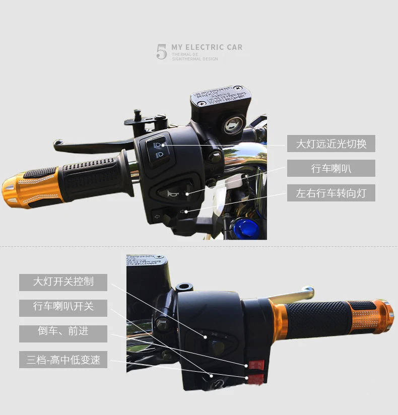 Best 60V 1000W Three Rounds of Motorcycle Electric Motorcycles Citycoco Citycoco Electric Scooter Lead-acid Battery 7