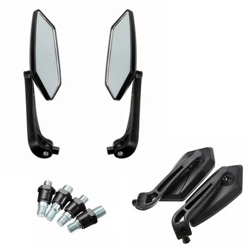 

2pcs Rearview Mirror Reflector Mirror For Motorcycle ATV Quad Scooter Black Rearview Mirrors screws