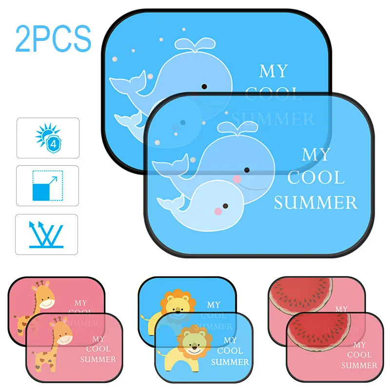Автомобиль защита от солнца тенты 2 шт. Авто козырек лобовое стекло сзади Оконные покрытия универсальный солнцезащитный боковое окно
