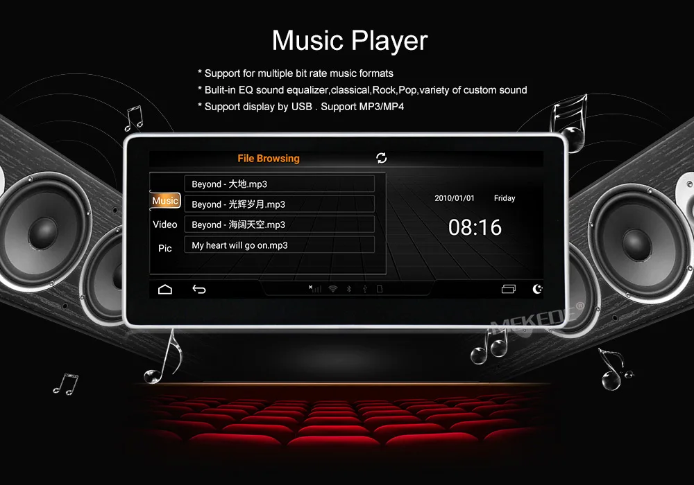 MEKEDE Android Car DVD GPS Player for Audi A1 8X 2010~ with Auto Radio Multimedia navigation 4GB+32GB Screen Rear camera