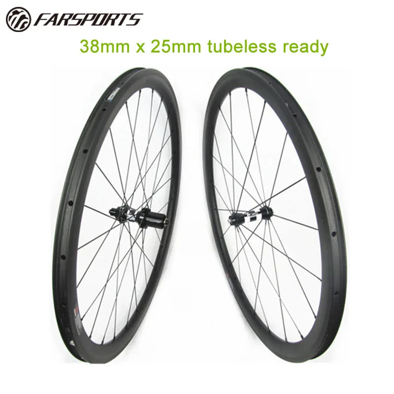 700C competitive full carbon fiber clincher road bicycle wheelset 38mm