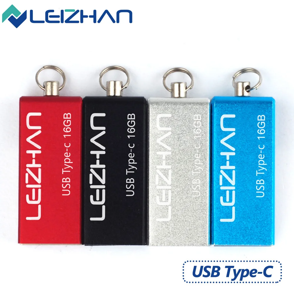 LEIZHAN USB 3.1 TypeC Flash Drive 32G 16G Memory Stick Metal U Stick ...