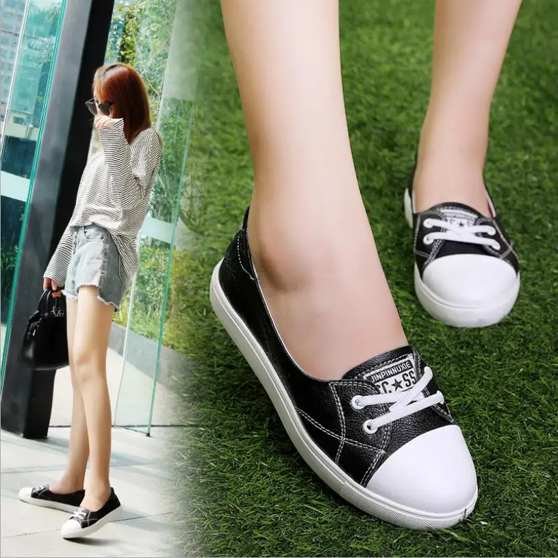 

Designer Flats For Women Comrfort Genuine Leather Woman Slipony Loafers Ballet Shoes Female Moccasins zapatos de mujer CS-664