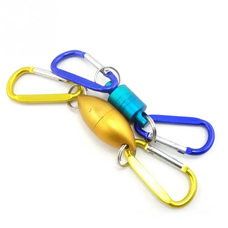 

NEW Aluminum Flying Fish Solid Magnetic Buckle Landing Net Release Holder Carabiner Tackle