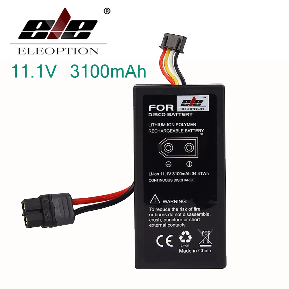 

ELE ELEOPTION 11.1V 3100mAh Rechargeable battery For UAV Parrot Disco FPV Lithium-ion Polymer Rechargeable Battery