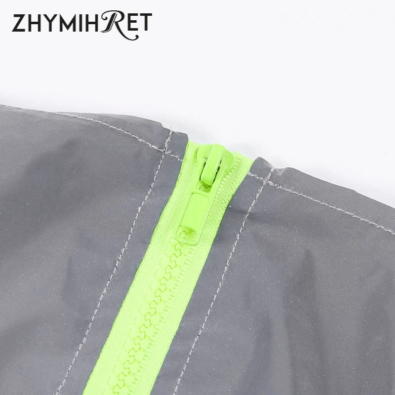 Женский светоотражающий неоновый Топ ZHYMIHRET черный/серый топ на молнии спереди