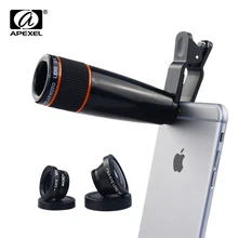 50 шт./лот Универсальный объектив для камеры телефона комплект 12xtelephoto объектив Широкий формат& Макросъемка эффект «рыбий глаз» для iPhone 6 6 S Samsung htc DHL