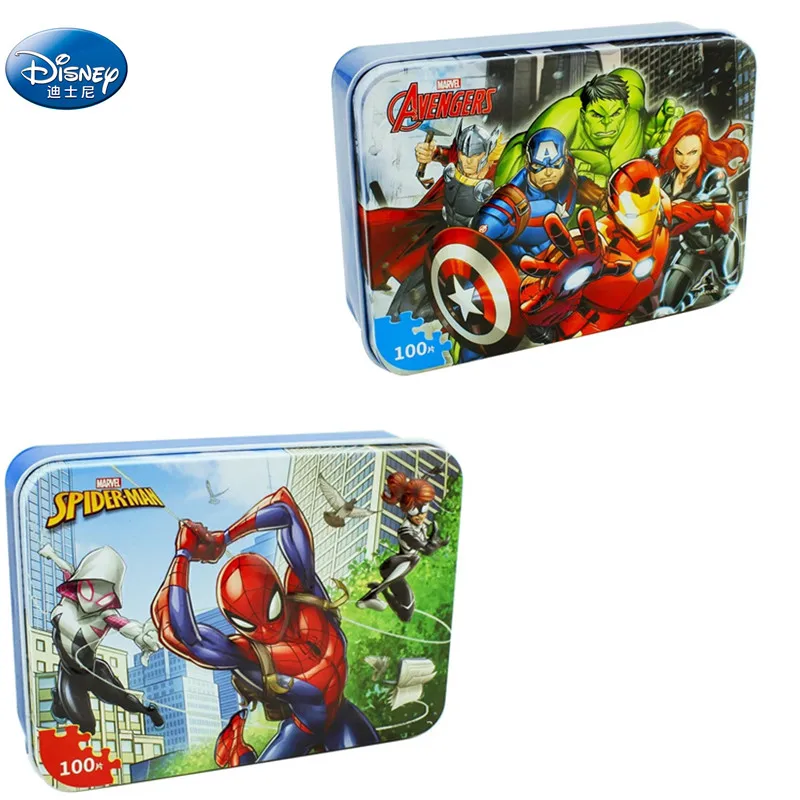 

Cars Disney Pixar Cars 100 Piece Princess Frozen Mickey Mouse Wooden Box Puzzle Early Education Children Bottom Box Puzzle Toys