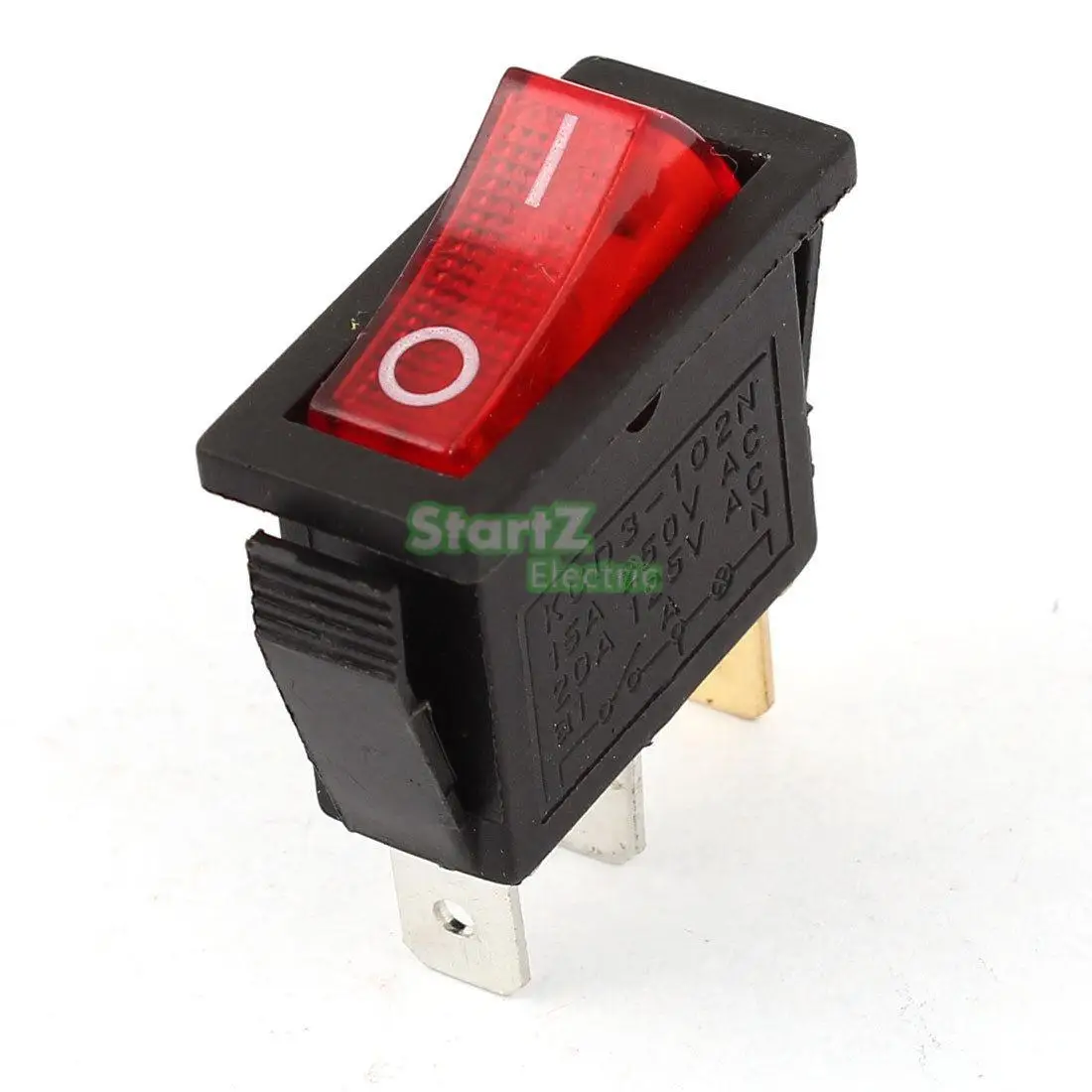 

5pcs KCD3-102N Red Light 3Pin SPST ON/OFF Rocker Switch AC 15A/250V 20A/125V