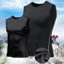 Мужская компрессионная быстросохнущая майка без рукавов стрейч спортивная майка B2Cshop