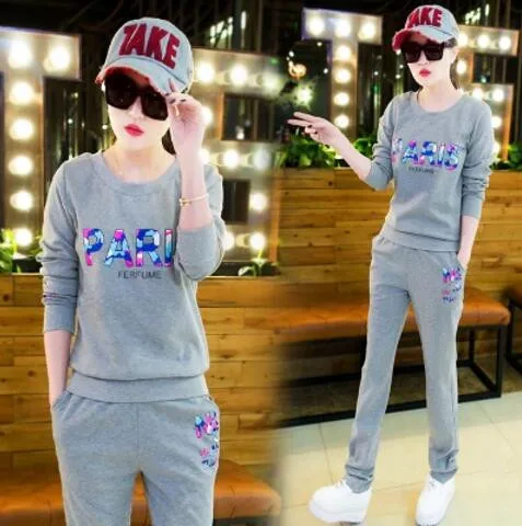 Survetement 2016 Hoodies Women Casual Sweatshirt Pants Fashion Cheap Tracksuit Women Plus Size 3XL Pink Two
