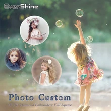 EverShine алмазная живопись фото на заказ полная круглая картина с алмазной вышивкой страз Бриллиантовая мозаика домашний Декор подарок