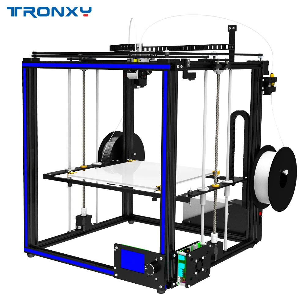 

2018 Newest Tronxy 3D Printer X5ST-2E Big Print Size330*330*400mm Mixed color Double Feeding port 3d printer Metal frame