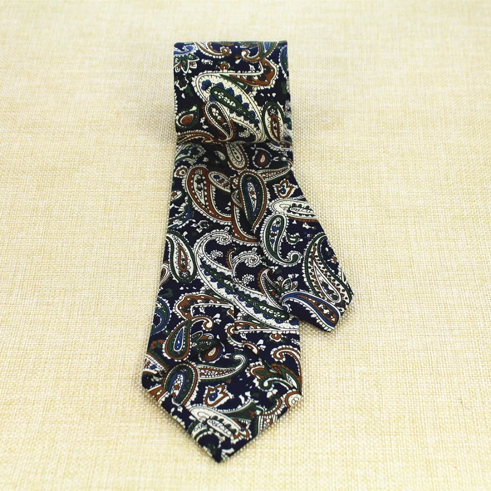 Ricnais модный Мужской Хлопковый галстук 8 см, галстук для мужчин, повседневные Галстуки с пейсли для мужчин, деловые галстуки, галстуки для свадебной вечеринки