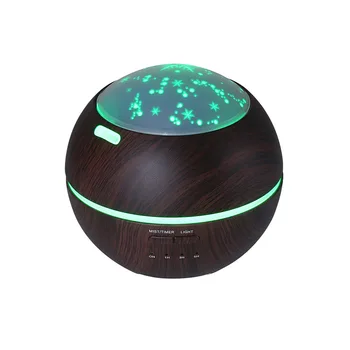 

Beautiful Mini Wood Color Ultrasonic Air Humidifier Home Aromatherapy Diffuser Purifier Starry LED Light HY99 OC16