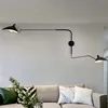 Minimalist Wall Lamps 2 Long Arms Black Wall Lights Vintage Adjustable Wall Lamps for Kitchen Bedroom Living room Decoration ► Photo 1/6