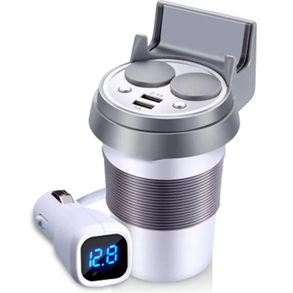 

Dual Usb Car Two in one With Voltage Monitoring Car Phone Holder Cigarette Lighter Monitoring Function