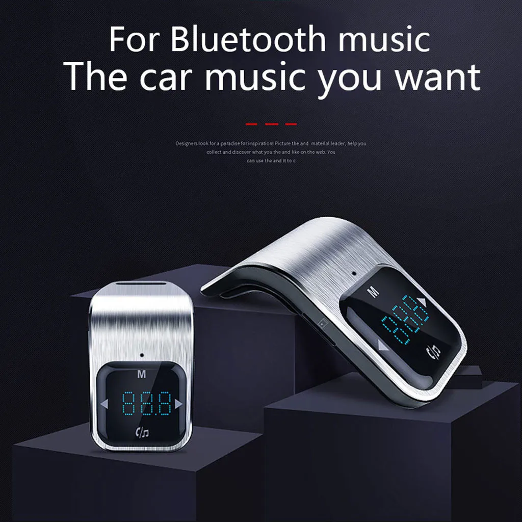 Bluetooth fm-передатчик Автомобильный MP3 стерео воспроизведение музыки светодиодный дисплей Ручное Зарядное устройство для звонков# Zer