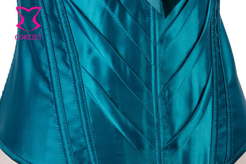 Голубое атласное бюстье пуш-ап Корсет Топ в готическом стиле сексуальные корсеты и бюстье Бурлеск корселет Feminino Espartilhos