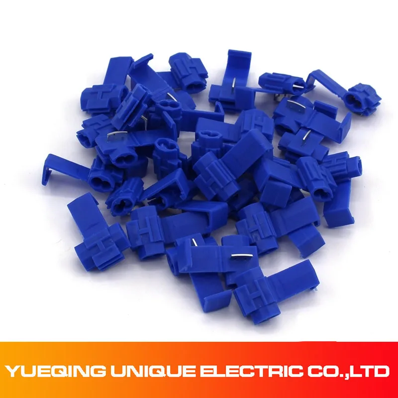 50x Blue Snap-Lock ScotchLok Electrical Wire Cable Splice and Feed Connectors