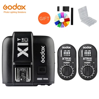 

2x Godox XTR-16 Wireless 2.4G Power Control Flash Receivers + X1T-C TTL Wireless Transmitter for Canon DE300 DE400 SK400 SK300