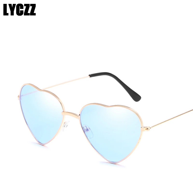LYCZZ Для женщин разноцветный металлический каркас солнцезащитные очки Для женщин Брендовая Дизайнерская обувь покрытие градиент Модные